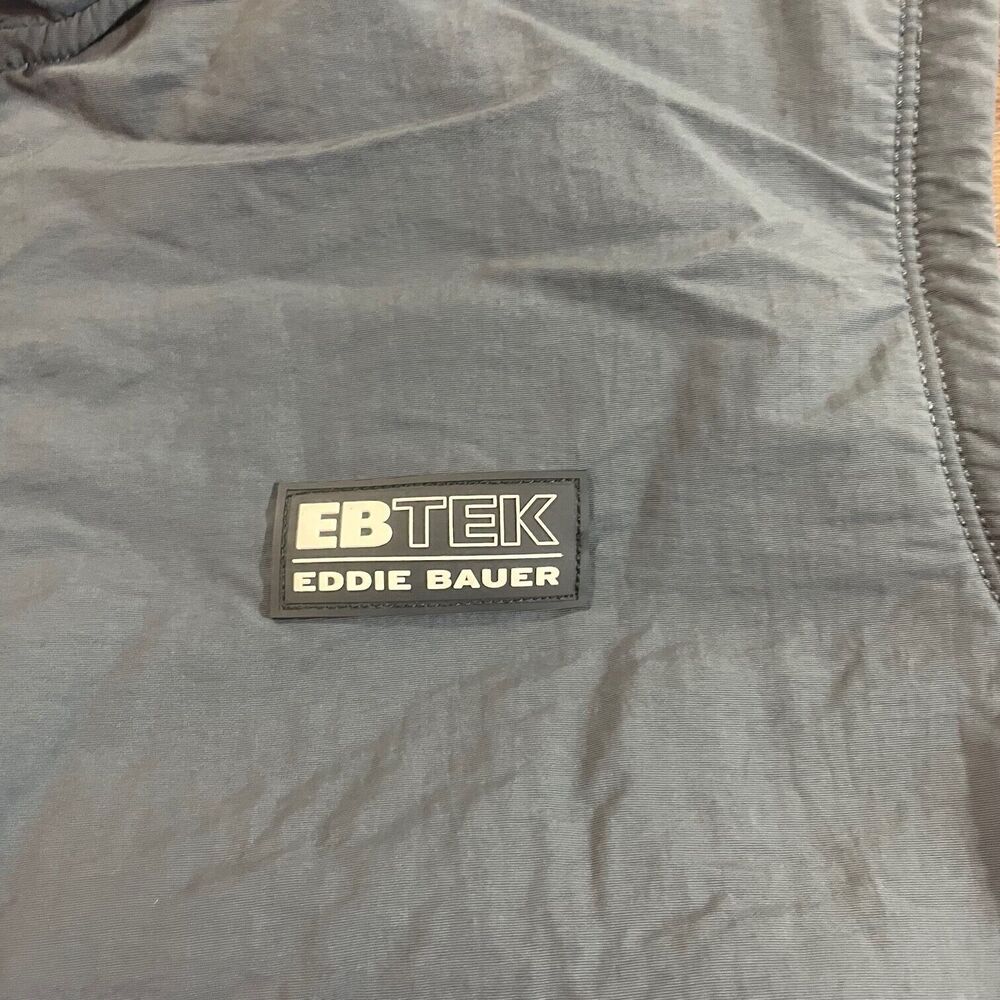Eddie Bauer EBTEK Full Zip Up Sleeveless Sweater Vest Fleece Gray Men’s Large - Picture 2 of 11